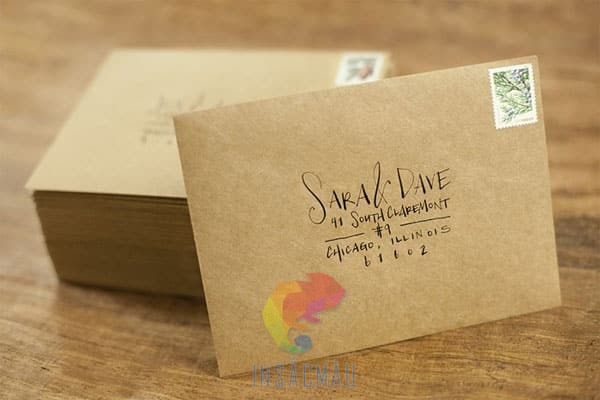 Mẫu bao thư giấy kraft khổ A5