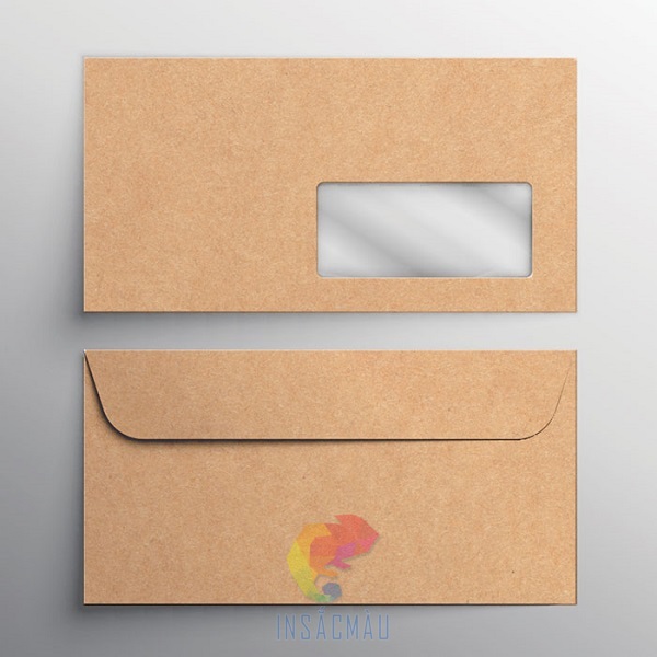 Mẫu bao thư giấy kraft có cửa sổ