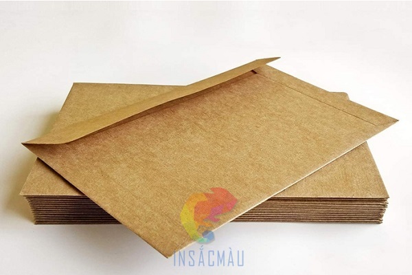 Mẫu bao thư giấy kraft dáng ngang