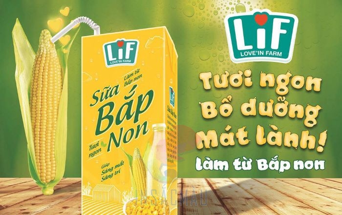 Mẫu poster quảng cáo sữa bắp non