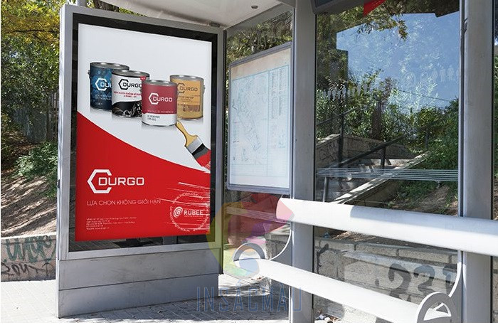 Mẫu poster quảng cáo đẹp treo trạm xe bus