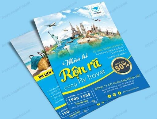 Mẫu tờ rơi quảng cáo bán tour du lịch