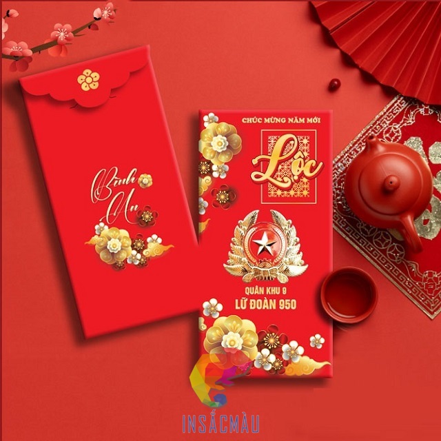 Mẫu bao lì xì thiết kế sang trọng
