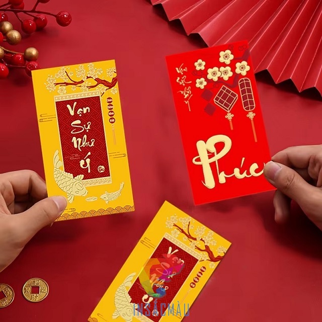 Mẫu bao lì xì loại nhỏ, thiết kế đa dạng