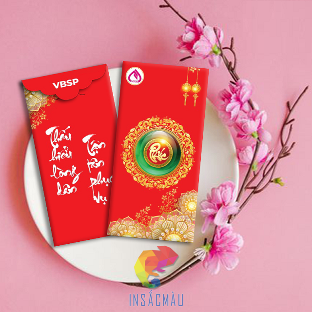 Mẫu bao lì xì Ngân hàng Chính sách xã hội