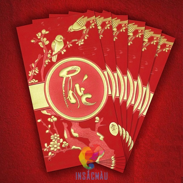 Mẫu bao lì xì in ép kim cao cấp