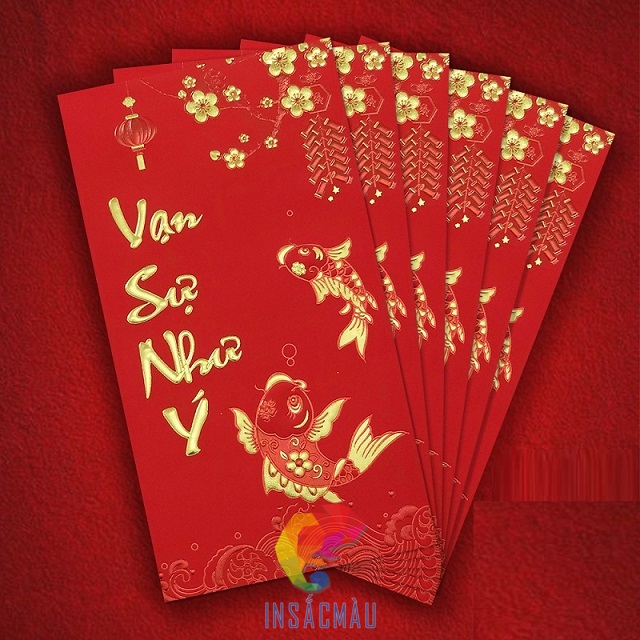 Mẫu bao lì xì đỏ "Vạn Sự Như Ý"