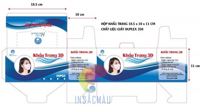 Mẫu hộp khẩu trang thiết kế theo yêu cầu