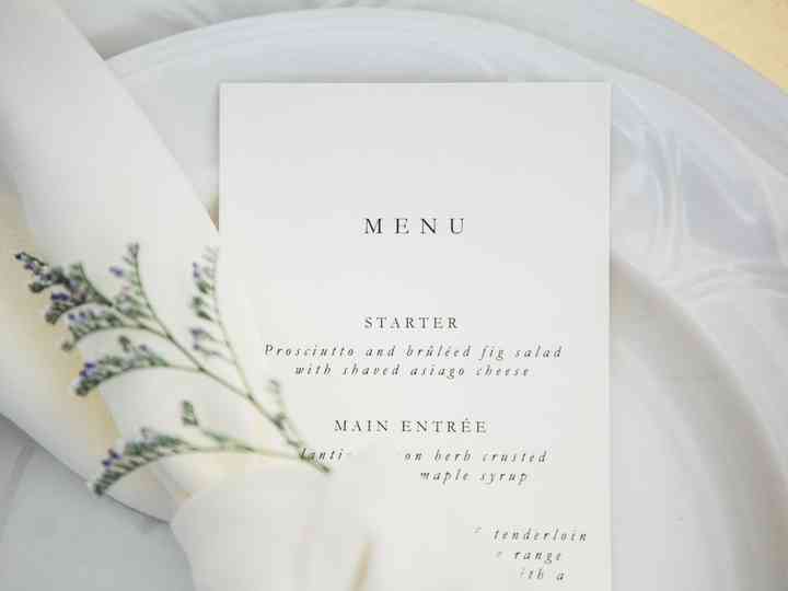 in menu nhà hàng tiệc cưới