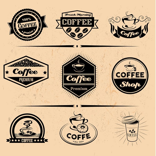 mẫu tem dán cà phê
