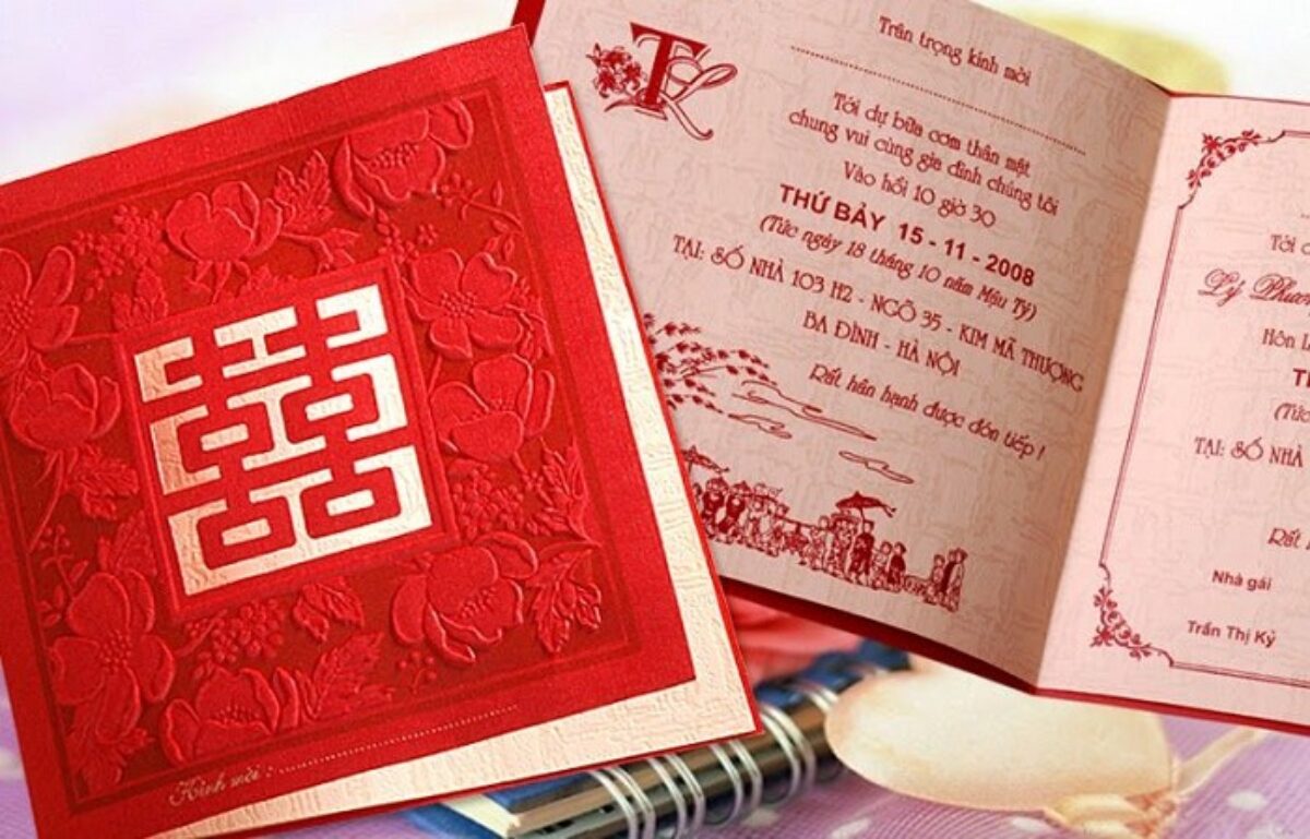 Thiệp cưới màu đỏ 2021  Thiệp Thiệp cưới Cười