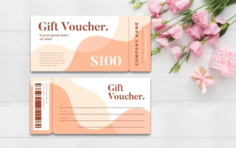 Mẫu voucher đẹp cao cấp cho ngành thời trang