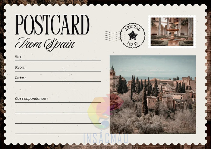 Mẫu postcard phong cảnh thiên nhiên