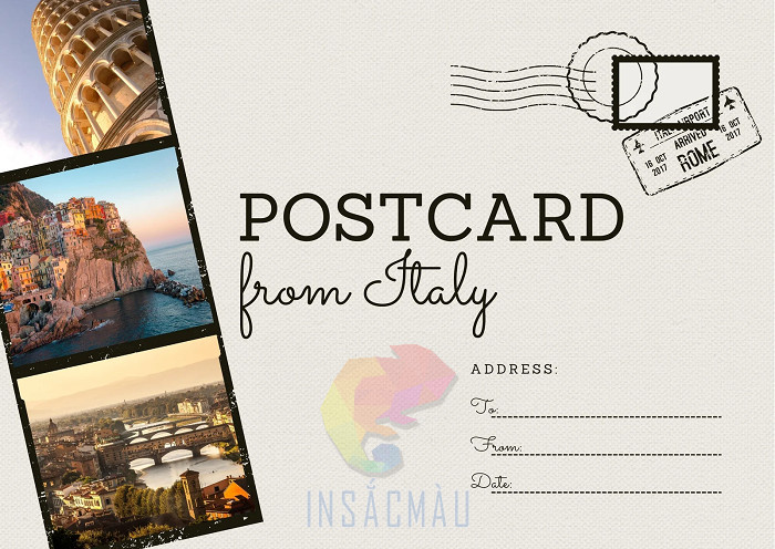 Mẫu postcard travel