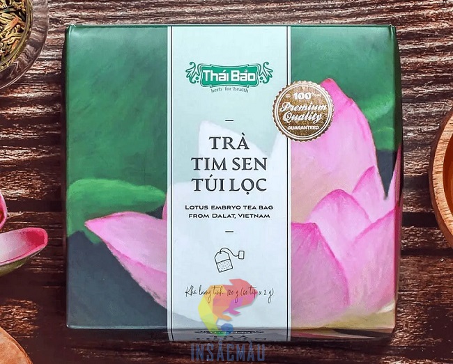 Mẫu hộp giấy đựng trà tim sen túi lọc