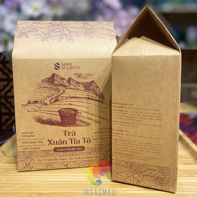 Mẫu hộp đựng trà bằng giấy kraft