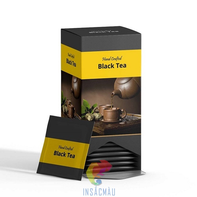 Mẫu hộp đựng trà hình vuông dáng đứng