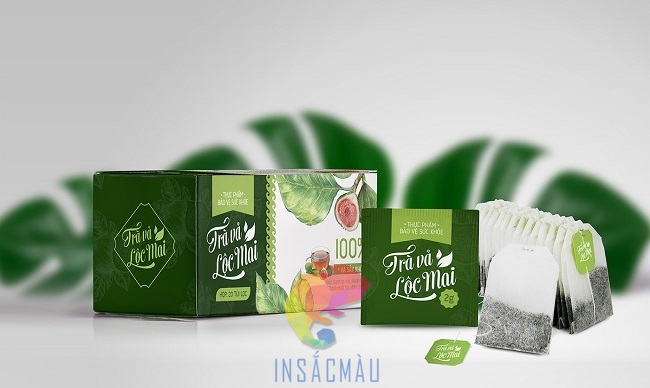 Mẫu hộp đựng trà hình chữ nhật, dáng ngang