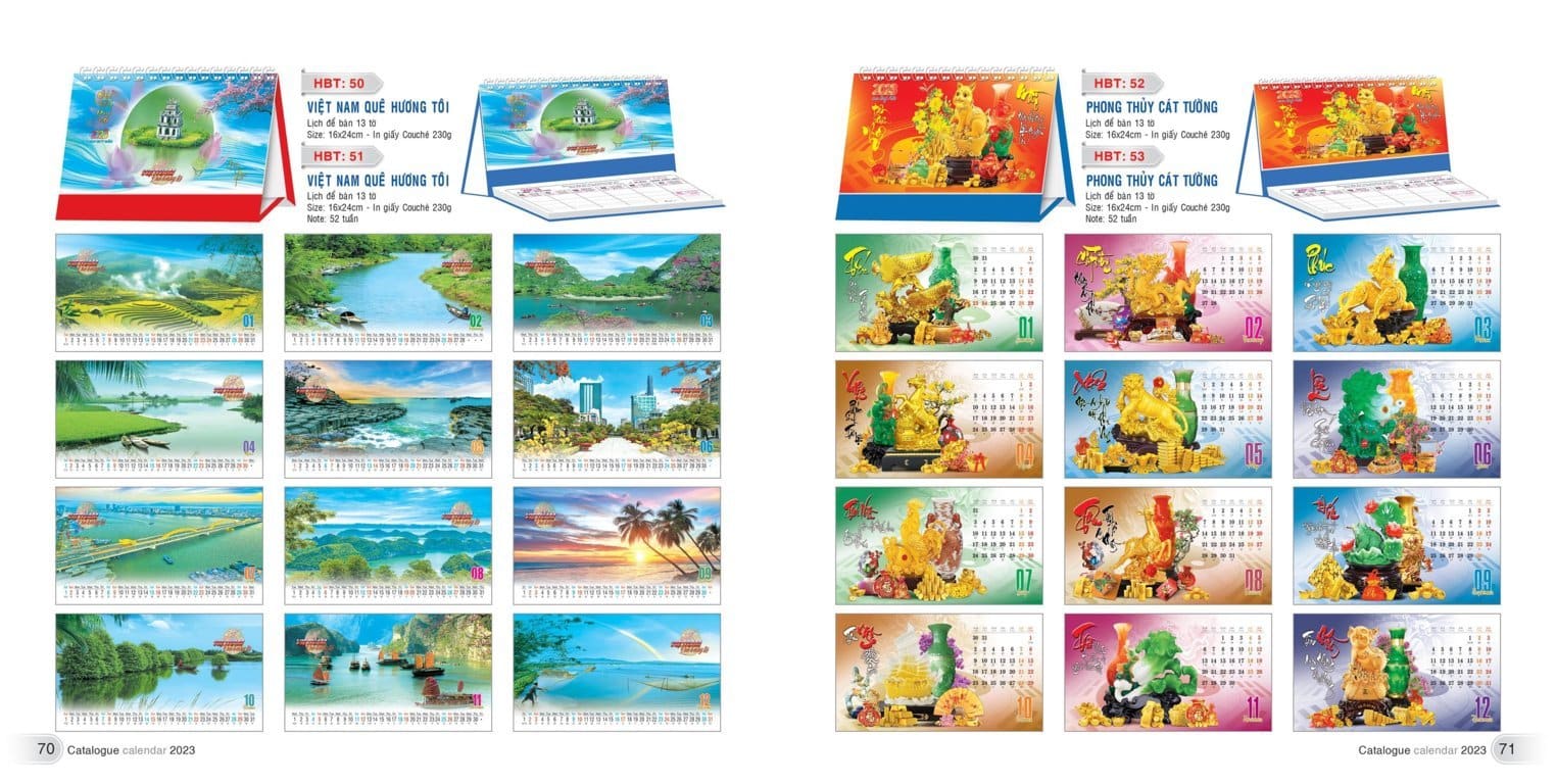 Mẫu in lịch để bàn 2023 đẹp, ấn tượng và thu hút - 9