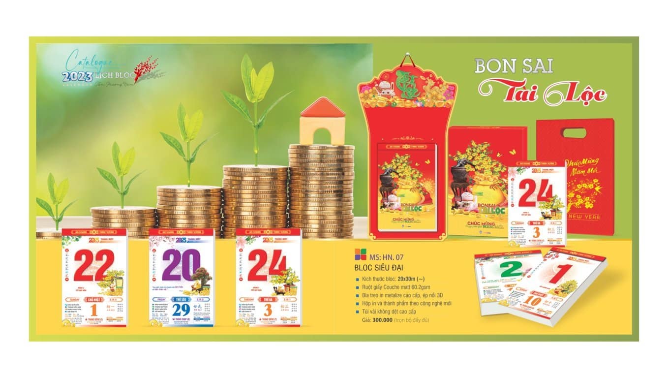 Một số mẫu lịch bloc đẹp nhất năm 2023 - Hình 1