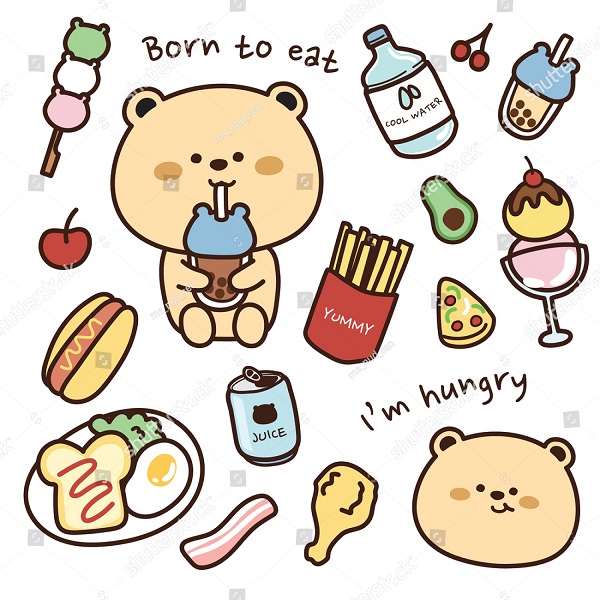Mẫu sticker cute food số 13