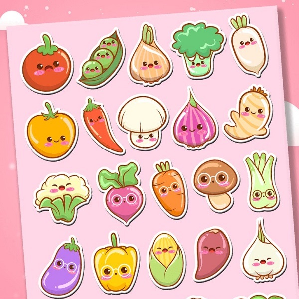 Mẫu sticker cute food số 23