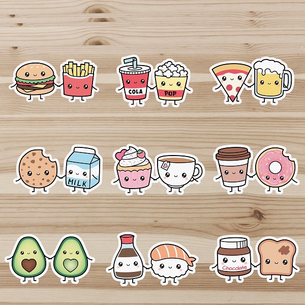 Mẫu sticker cute food số 31