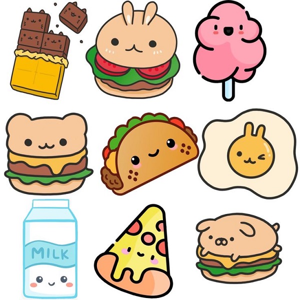 Mẫu sticker cute food số 34