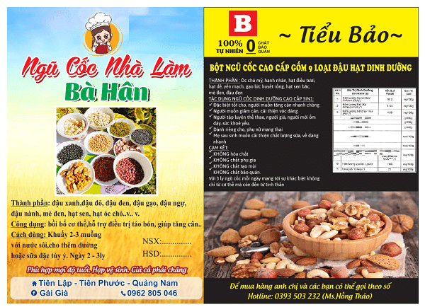 Một số thông tin quan trọng cần có khi in tem ngũ cốc