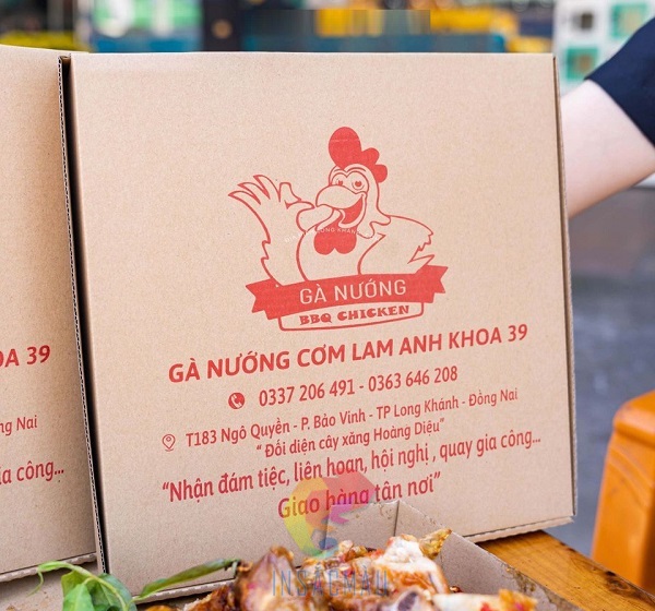 Mẫu hộp đựng gà nướng cơm lam bằng carton 3 lớp