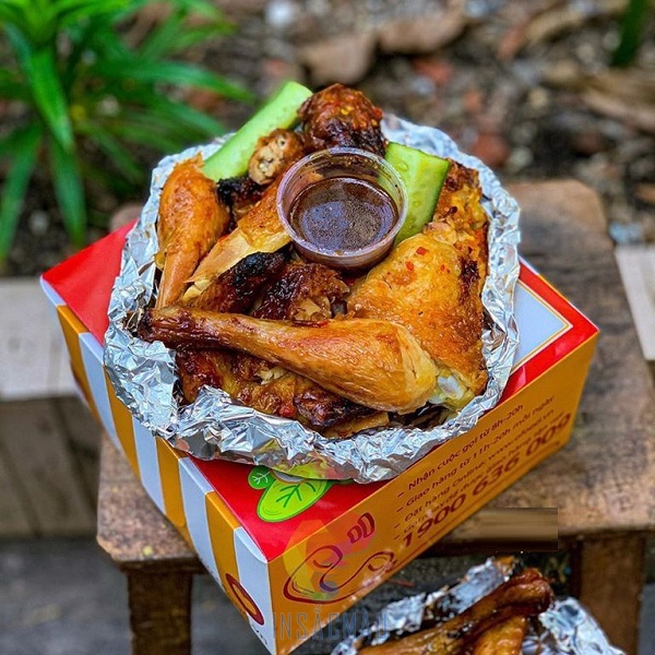 Mẫu hộp đựng gà nướng hình vuông