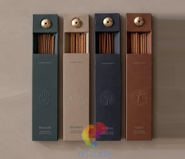 Mẫu hộp đựng nhang cao cấp, dáng nắp rút