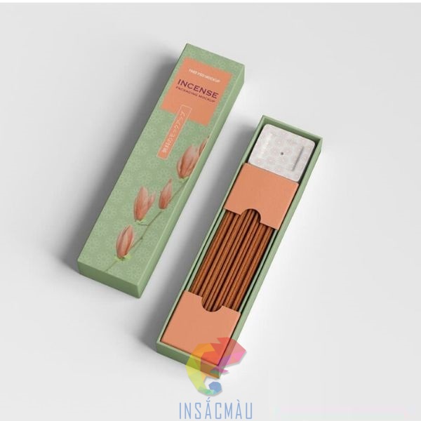 Mẫu hộp đựng nhang thẻ kiểu nắp rời cao cấp