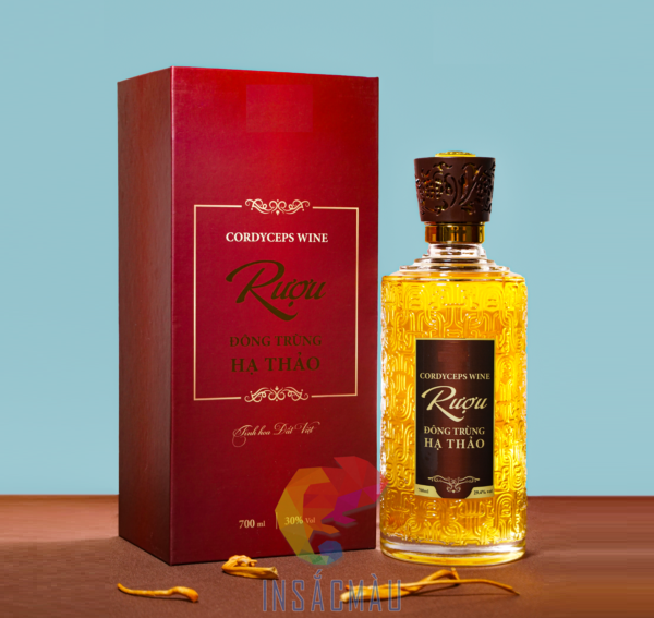In Hộp Đựng Rượu Đông Trùng Hạ Thảo