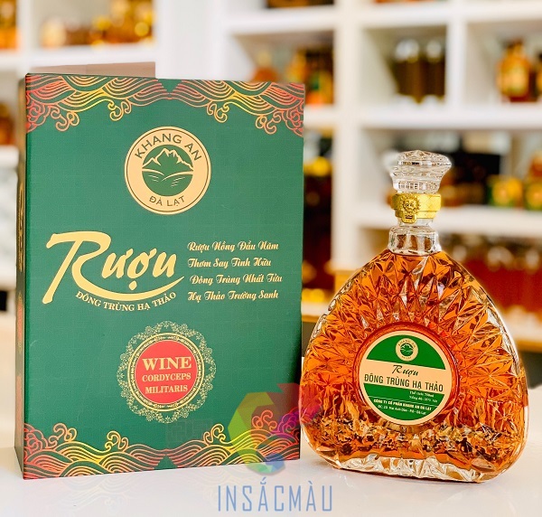 Mẫu hộp đựng rượu đông trùng hạ thảo đẹp, chất lượng