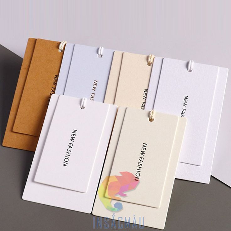 Mẫu mác quần áo bằng giấy mỹ thuật cao cấp