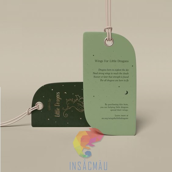 Mẫu mác quần áo hình bình hành cách điệu
