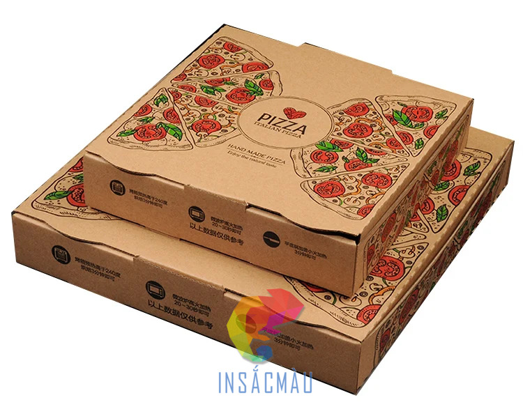 Mẫu hộp giấy đựng pizza đẹp