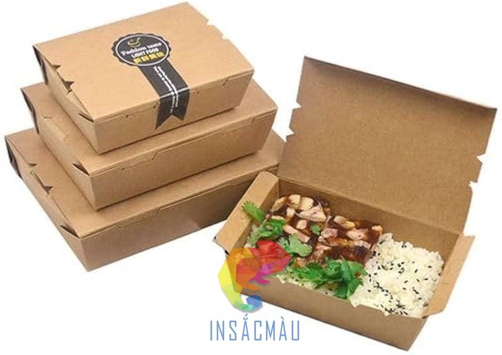 Mẫu hộp giấy đựng đồ ăn nắp gài