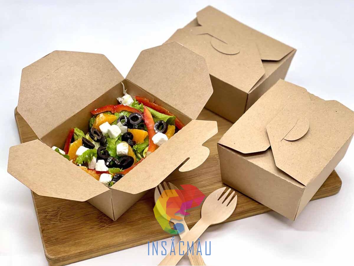 Mẫu hộp giấy đựng đồ ăn giá rẻ
