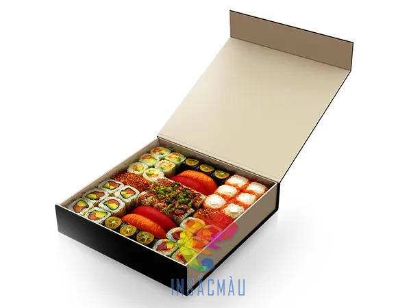 Mẫu hộp giấy đựng sushi cao cấp