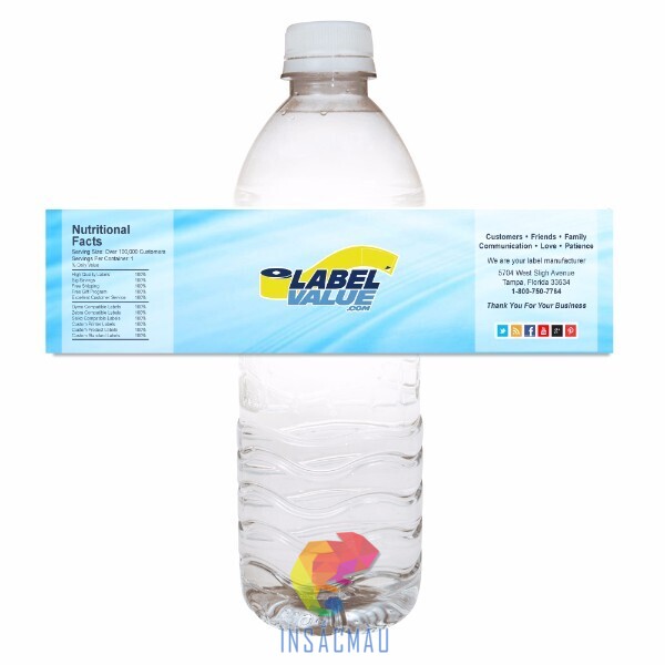In Nhãn Chai Nước Suối, Bình Nước Lọc 24 Mẫu nhãn dán chai nước suối có đầy đủ thông tin liên hệ