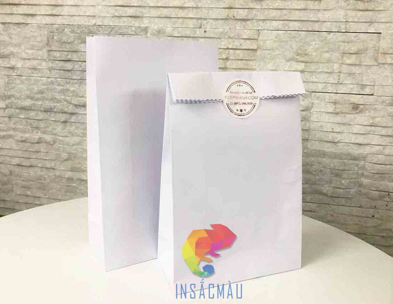 Mẫu túi kraft trắng đựng thực phẩm