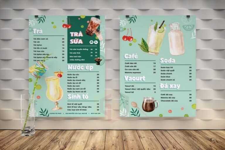 Top 50+ mẫu menu trà sữa đẹp & ấn tượng nhất