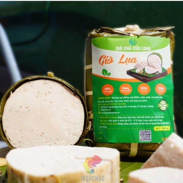 Mẫu tem dán giò chả lụa bằng decal nhựa sữa