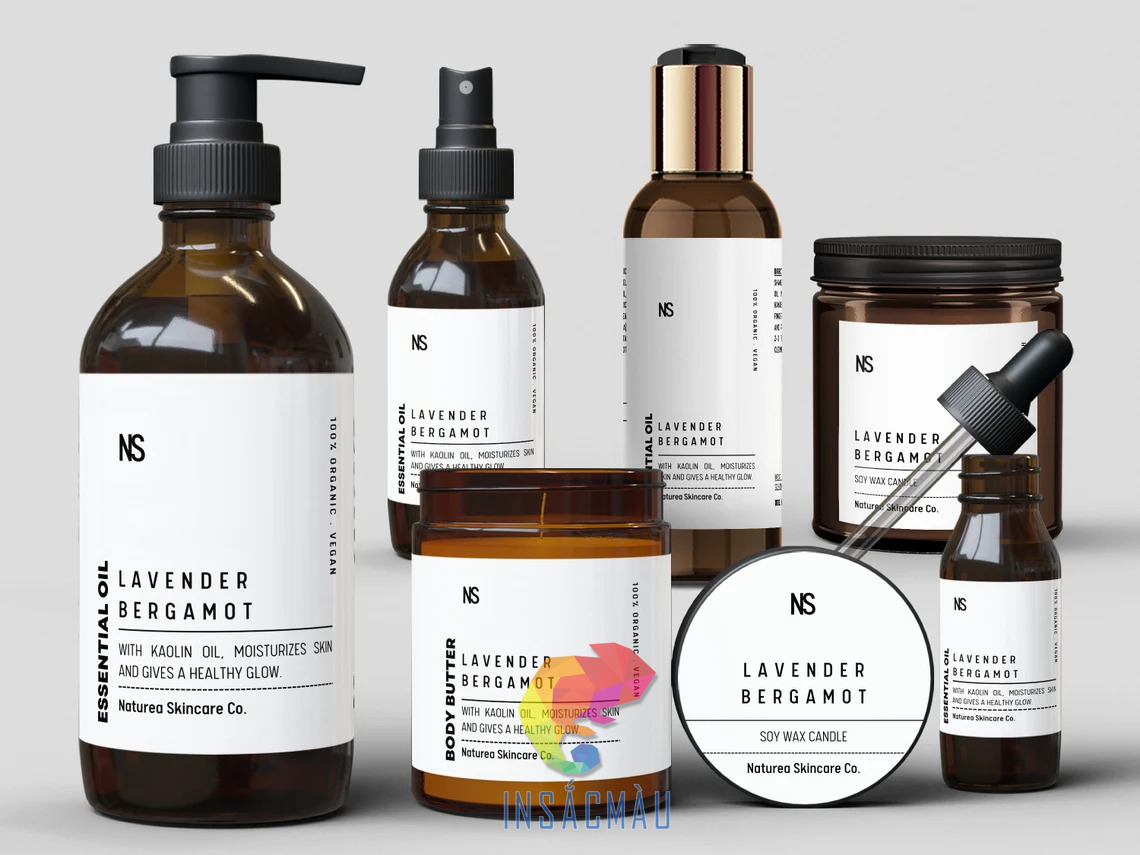 Mẫu tem nhãn hiệu mỹ phẩm