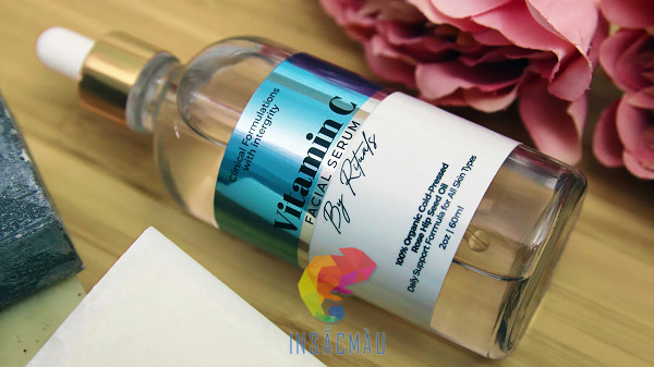 Mẫu tem nhãn thương hiệu serum