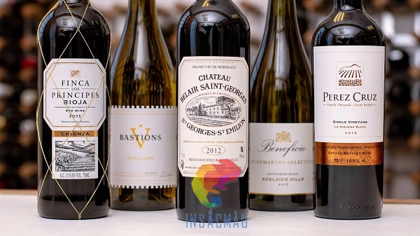 Mẫu tem nhãn thương hiệu kinh doanh rượu