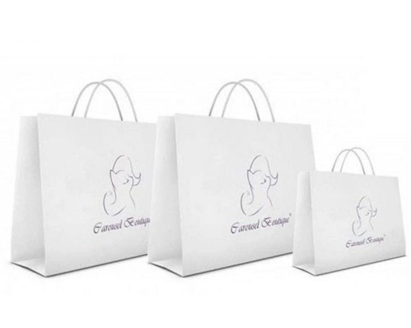 Túi kraft trắng đựng quần áo thời trang