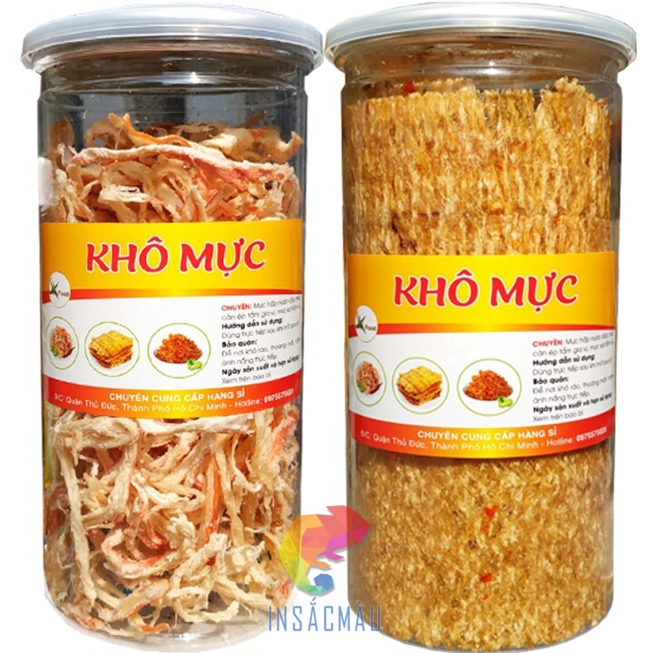 Mẫu tem hũ khô mực
